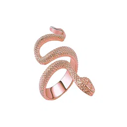 UNIVERSITY TRENDZ Rose Gold-Plated Stone-Studded Finger Ring-picture-25