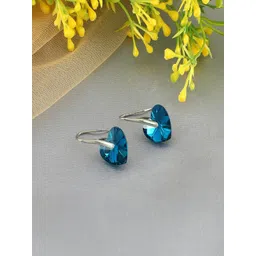 UNIVERSITY TRENDZ Silver Plated Crystal Studded Drop Earrings-picture-27