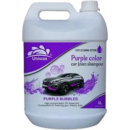 uniwax PURPLE COLOR Car shampoo car washing liquid car foam thick high shine heavy duty 5kg image 1