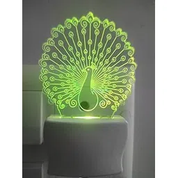 UNJIYA 3D Wonderful Peacock Design Night Lamp (Multicolour, 3 Inch)-picture-24