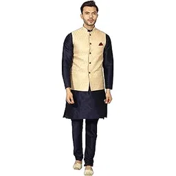 unm Men Silk Blend Classic Kurta Set-picture-32