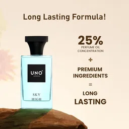 UNO AROMA Sky High Premium Perfume for Men & Women, Long Lasting Unisex Perfume, Best Gift for Women & Men, Eau De Perfume, Perfect for Any Occasion (50ml) Pack of 1 image 4