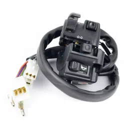 Uno Minda Handle Bar Switch - Left Side (With 3 Couplers, 2 Clip Terminals) - Self Start for Hero Super Splendor/Glamour (DIG+Analog Meter)/Glamour FI (SW-0685A)-picture-36