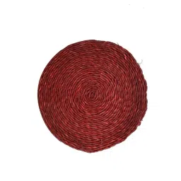 Unravel India Red Sabai Grass Dish Coaster - Set of 2 image 3
