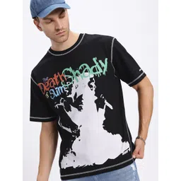 UNRL Printed Contrast Stitch Relaxed T-shirt-picture-40