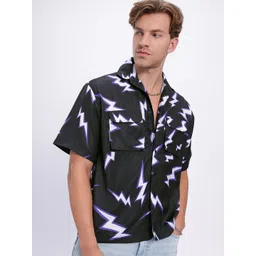 UNRL Printed Flap Pocketed Shirt-picture-25