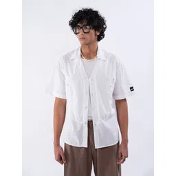 UNRL Pure Cotton Panelled Boxy Shirt-picture-13