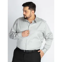 UNSIZED Men Plus Size Comfort Oversized Fit Spread Collar Solid Formal Shirt-picture-38