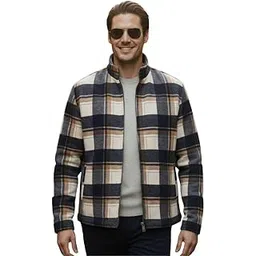 unstd Men Plus Size Checked Fleece Zip Jacket | Winter Warm Jacket for Men | Sizes 3XL–9XL-picture-15