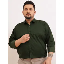 UNSTD Men Plus Size Solid Relaxed Regular Fit Formal Shirt-picture-28