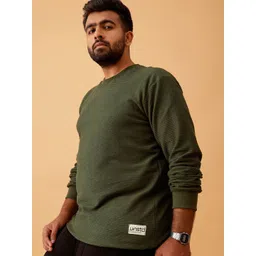 UNSTD Men Plus Size Solid Round Neck Long Sleeves Pullover Sweatshirt-picture-18