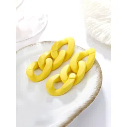 Unwind by Yellow Chimes Yellow Contemporary Chain Design Earrings-picture-29