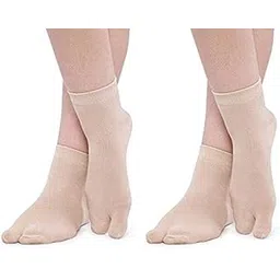 uparel Women's Solid Plain Cotton Ankle Thumb Socks - Pack of 2-picture-18