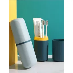 upkaranwale Blue Solid Plastic Travel Toothbrush Toothpaste Cover-image-4