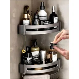upkaranwale Grey Melange Wall Mounted BathroomCaddy-picture-29