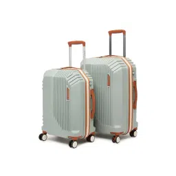 Uppercase Green Hard Cabin Trolley Bag Set of 2-image-4