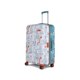 Uppercase JFK Duo White & Blue 8 Wheel Large Hard Trolley Bag - 53 cm-picture-13