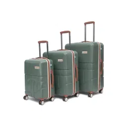 Uppercase Rock Green Textured Hard Trolley Bag - Set of 3-image-15