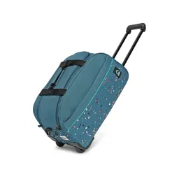 Uppercase Terra Teal Printed Medium Duffle Trolley Bag-picture-47