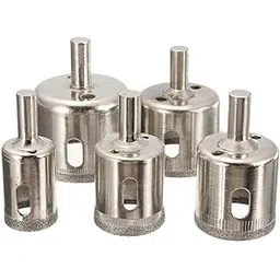 UPTODATETOOLS 5pcs Diamond Hole Saw Drill Bit Set For Tile Glass Marble Granite Cutting 20/25/30/35/42-image-1