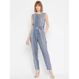Uptownie Lite Women's Crepe Printed Keyhole Maxi Jumpsuit-picture-16