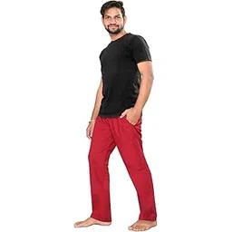 urali Men's Solid 100% Cotton Pants - 101A-picture-43