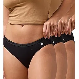 urban adventure Anti Bacterial Underwear Brief Mid Waist Premium Cotton Spandex Bikini knicker Panties for Women Daily Use - No Marks Waistband and Stayfresh Treatment (Pack of 3)-picture-28