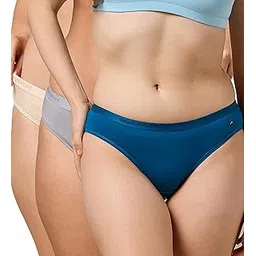 urban adventure Anti Bacterial Underwear Mid Waist Cotton Spandex Bikini Knicker Panties for Women-No Marks Waistband,StayFresh Treatment(Pack of 3)-picture-10