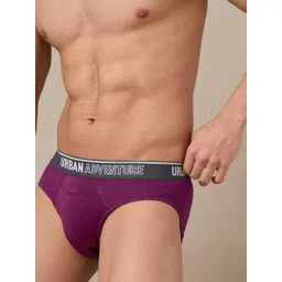 URBAN ADVENTURE Men Anti Bacterial Basic Brief 1UAM-006(WINE) image 4