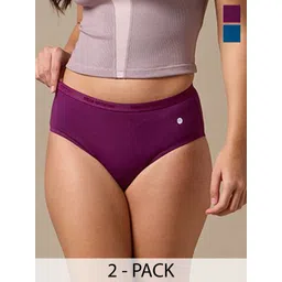 URBAN ADVENTURE Pack Of 2 4-Way Stretch Hipster Briefs 2UAW-002(WINE-LAGOON)-picture-15