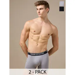 URBAN ADVENTURE Pack Of 2 Long Trunks 2UAM-003(BLACK-LIGHT GREY)-picture-32