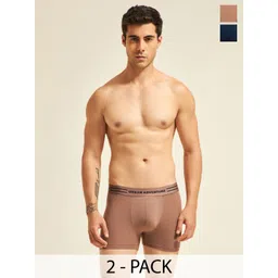 URBAN ADVENTURE Pack Of 2 Mid-Rise Moisture Wicking Trunks 2UAM-015(NVY-BROWN)-picture-27