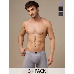 URBAN ADVENTURE Pack Of 3 Durable Mid Rise Trunks 3UAM-004(BLACK-LIGHT GREY-DARK GREY)-picture-32