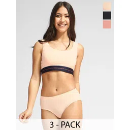 URBAN ADVENTURE Pack Of 3 Mid-Rise Anti Microbial Hipster Briefs 3UAW-020(PINK-BEIGE-BLK)-picture-13