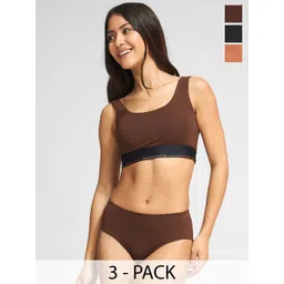 URBAN ADVENTURE Pack Of 3 Mid-Rise Hipster Briefs 3UAW-020(BLK-CHOC-NUDE)-picture-22