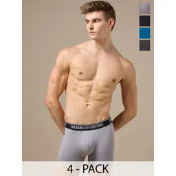 URBAN ADVENTURE Pack of 4 Anti-Odor Trunks - 4UAM-003(BLK-LAGON-DK GRY-LT GRY)-picture-17