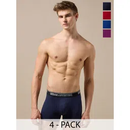 URBAN ADVENTURE Pack of 4 Anti-Odor Trunks - 4UAM-003(NVY-ROYAL-RED-WINE)-picture-13