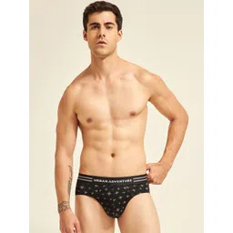 URBAN ADVENTURE Printed Ultra Soft Basic Briefs 1UAM-014-P(BLACK)-picture-24