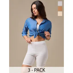 URBAN ADVENTURE Women Pack Of 3 High Coverage Cycling Shorts-picture-12