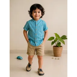 Urban Birdie Boys Comfort Striped Casual Shirt-picture-31