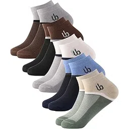 urban buccachi Men's Cotton Ankle Length Socks (Pack of 5, Multicolor) | Soft Breathable Stretch Fit for Daily, Sports, Running, Office & Casual Use | Free Size-picture-42