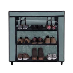 Urban Choice 3-Layer Grey Metal Shoe Rack Durable & Space-Saving Organizer-image-28