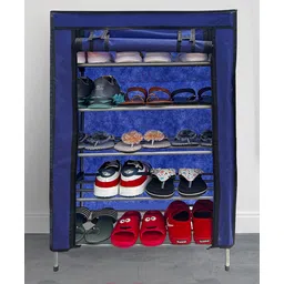 Urban Choice 5-Layer Blue Metal Shoe Rack Durable & Space-Saving Organizer for Home & Office-picture-17