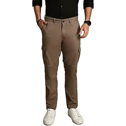 Urban Dog Men's Solid Seneca Rock Regular Fit Cargo Trouser (UDCRGO204-Seneca Rock_32)-picture-11