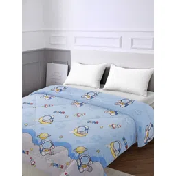 URBAN DREAM Blue & White Cartoon Printed AC Room 120 GSM Cotton Double Bed Comforter-picture-11