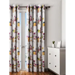 URBAN DREAM Multicoloured Set of Single Door Curtains-picture-19