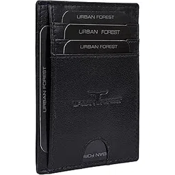 urban forest Cole Black Leather Card Holder for Men-picture-35