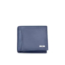 URBAN FOREST Men Blue Leather Two Fold Wallet image 5