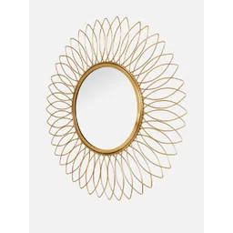 Urban Hamlet Golden Bloom Metal Wire Wall Mirror-picture-11