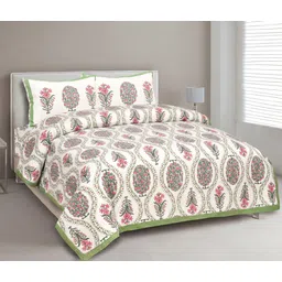 urban jaipur 300 TC Cotton King Geometric Flat Bedsheet-picture-20